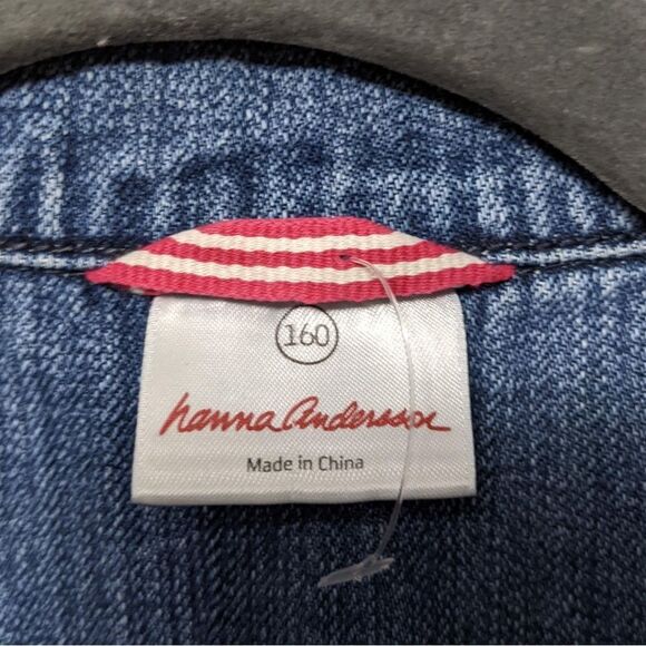 HANNA ANDERSSON Denim Cropped Vest 14 - Picture 2 of 6